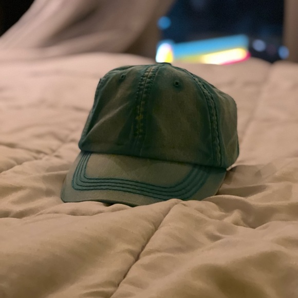 Cyan Blue Dyed Dad Hat - Picture 2 of 3